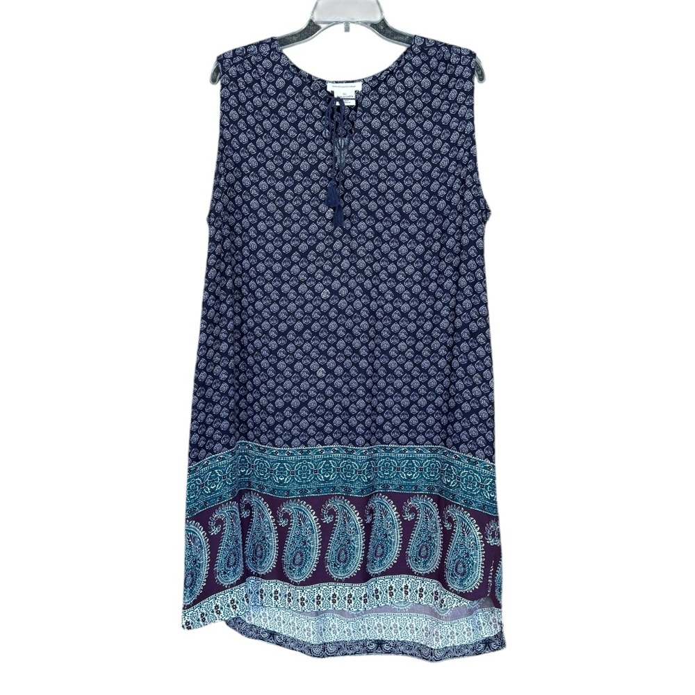 Beachlunchlounge Navy Boho Sleeveless Casual Dress Women's Size XL (Bin 6)